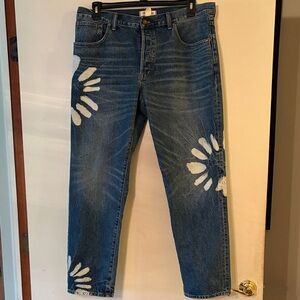 Madewell Jeans with White Pattern